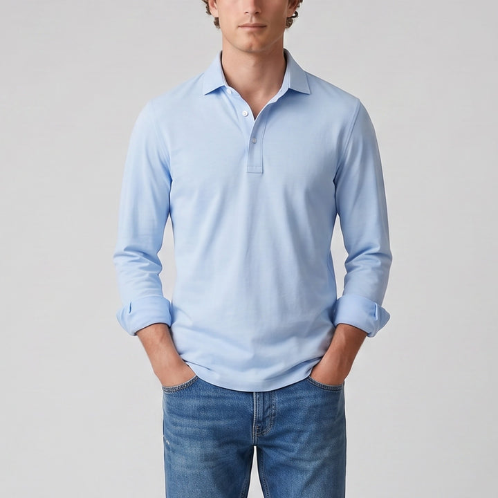 Men’s Long-Sleeve Polo Shirt | Olamil
