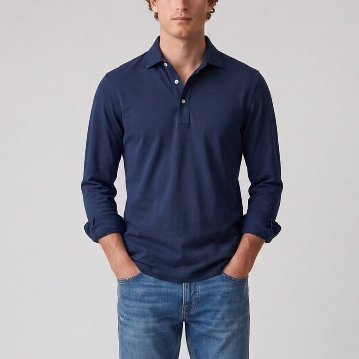 Men’s Long-Sleeve Polo Shirt | Olamil