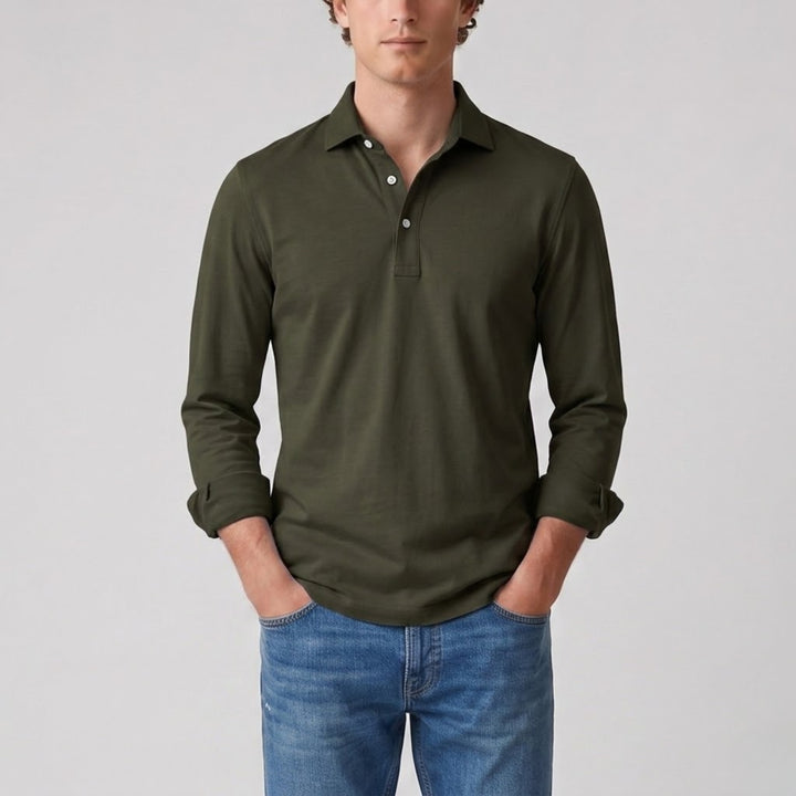 Men’s Long-Sleeve Polo Shirt | Olamil