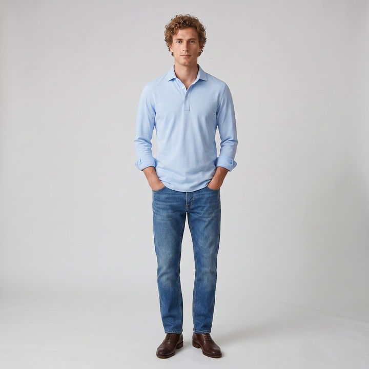 Men’s Long-Sleeve Polo Shirt | Olamil