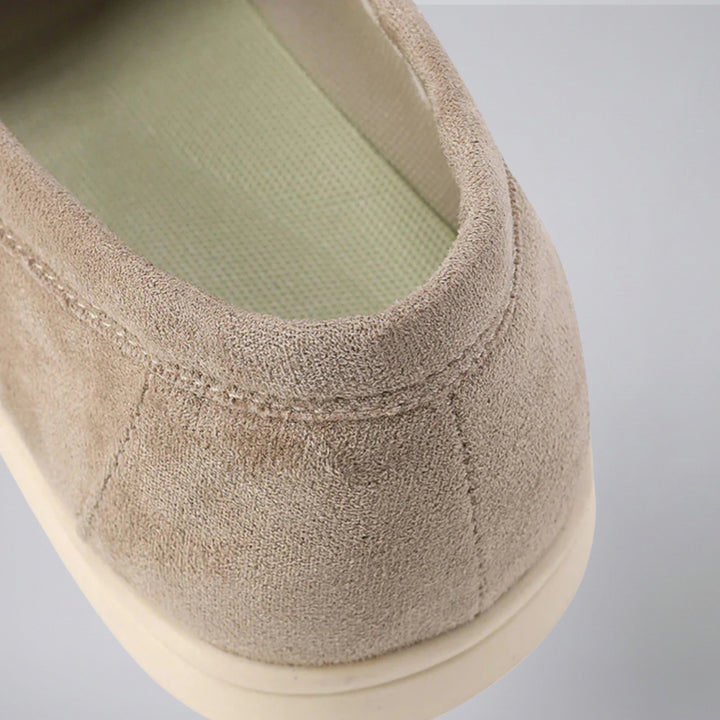 Men’s Moc-Toe Taupe Suede Loafers | Olamil