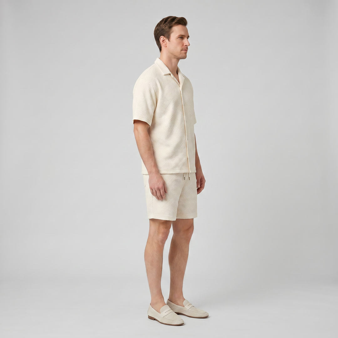 Men’s Plaid Texture Summer Set | Olamil