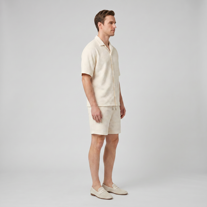 Men’s Plaid Texture Summer Set | Olamil