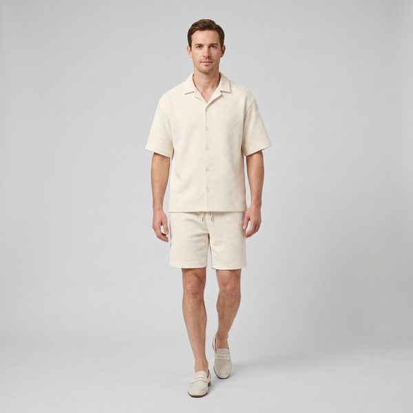 Men’s Plaid Texture Summer Set | Olamil