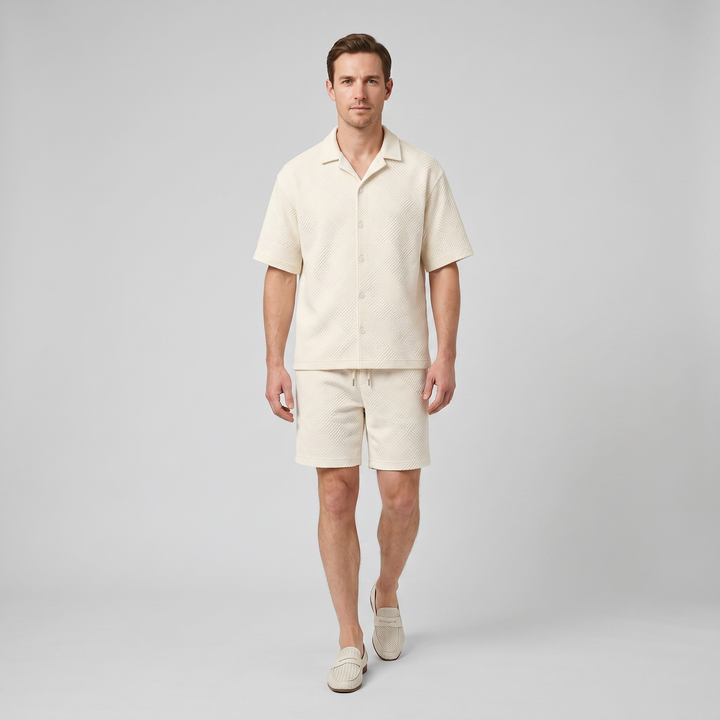 Men’s Plaid Texture Summer Set | Olamil