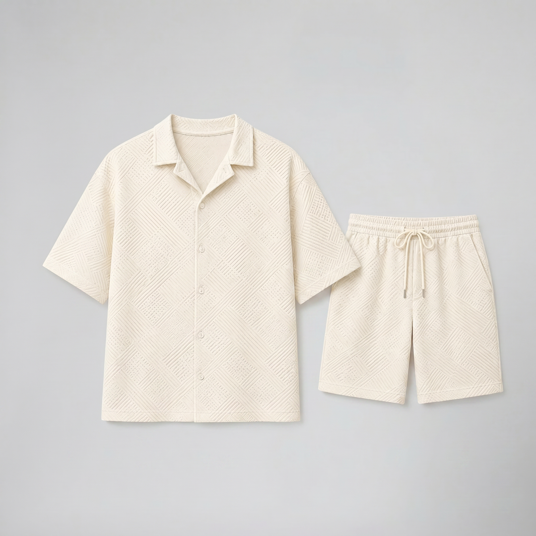 Men’s Plaid Texture Summer Set | Olamil