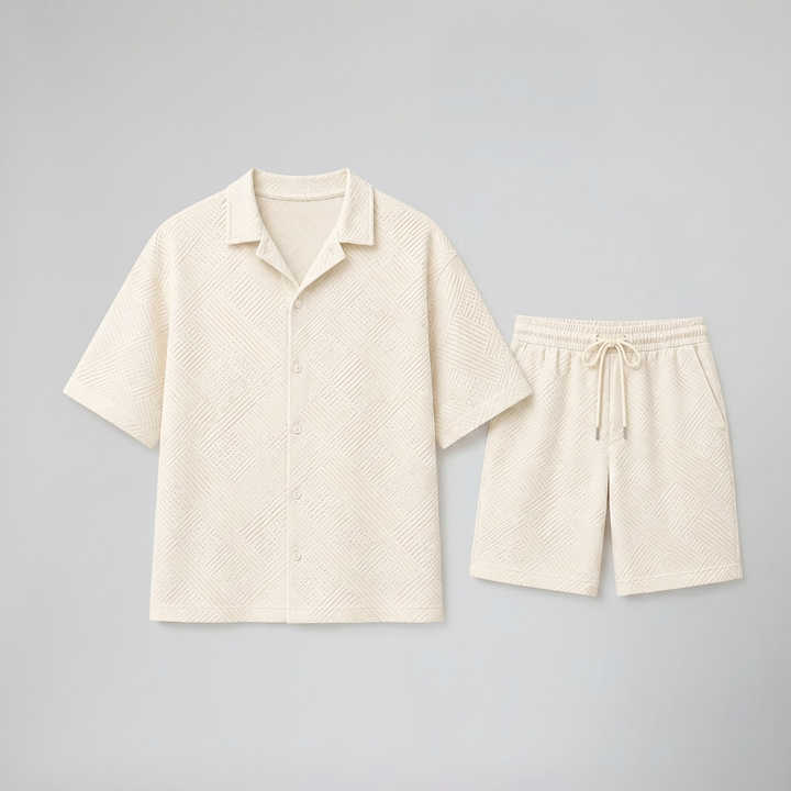 Men’s Plaid Texture Summer Set | Olamil