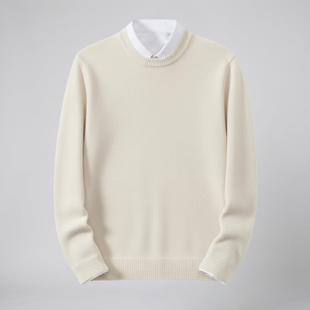 Men’s Cashmere Crew Neck Sweater – Relaxed Fit | Olamil