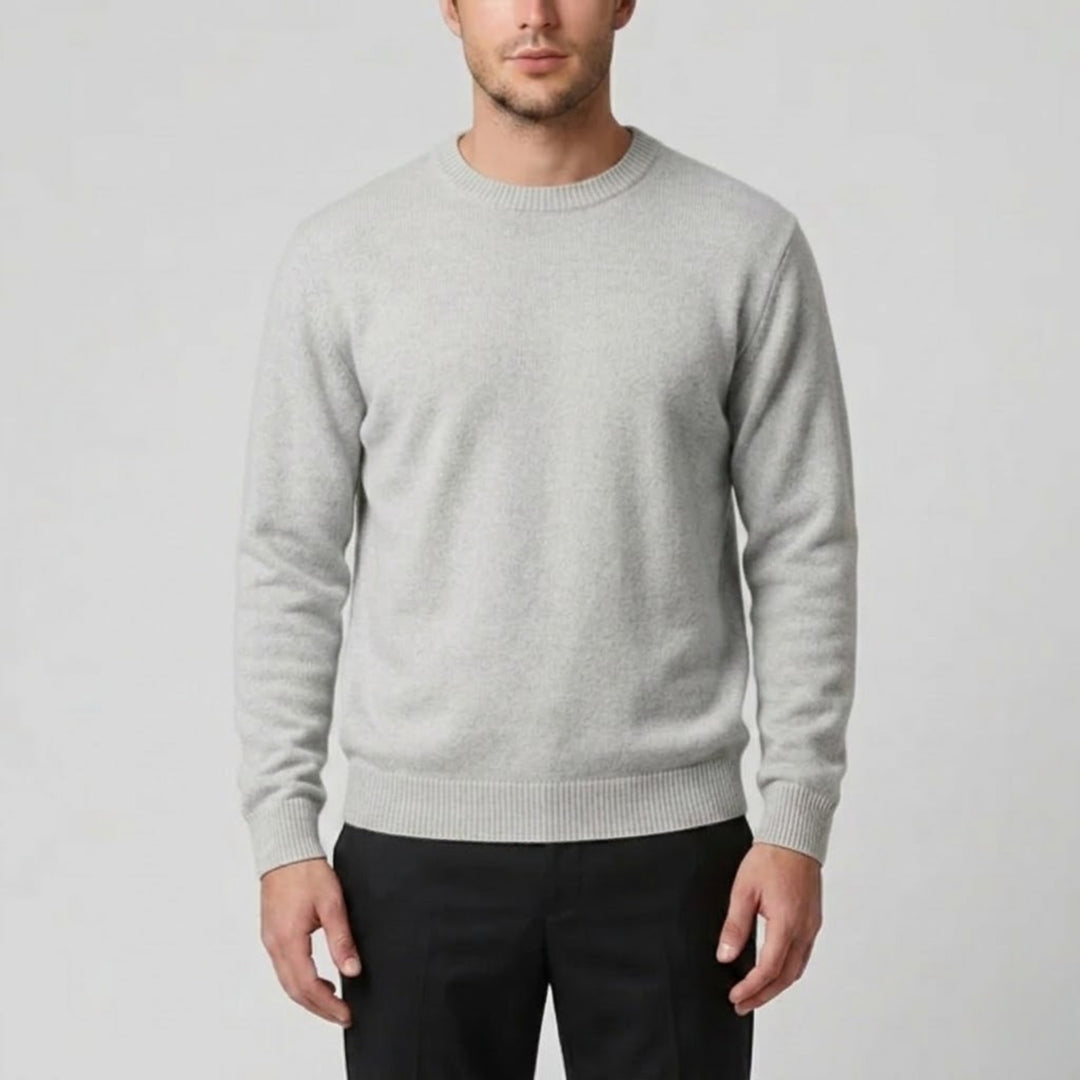 Men’s Cashmere Crew Neck Sweater – Relaxed Fit | Olamil