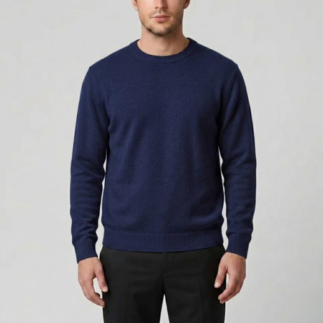 Men’s Cashmere Crew Neck Sweater – Relaxed Fit | Olamil