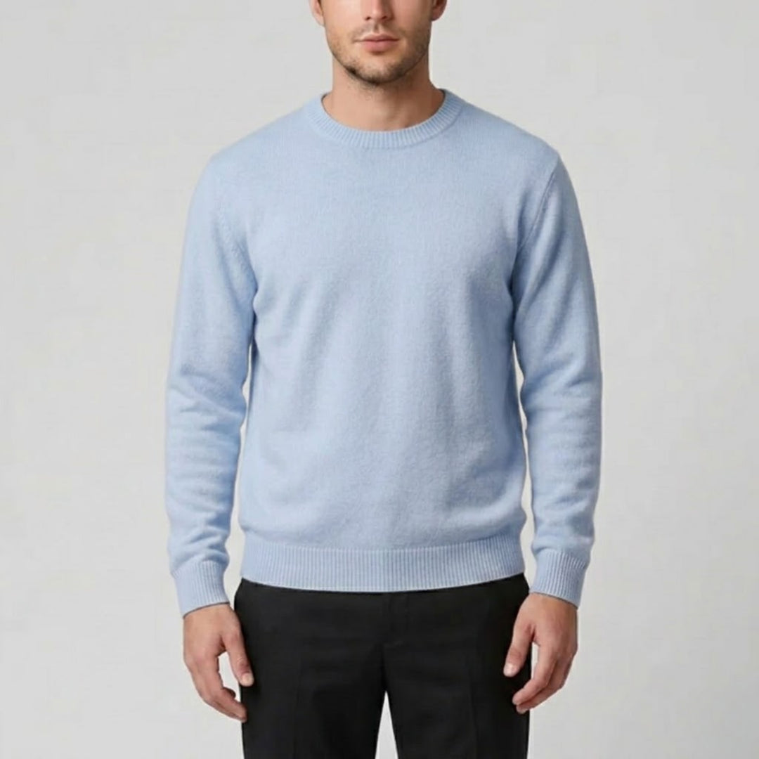 Men’s Cashmere Crew Neck Sweater – Relaxed Fit | Olamil