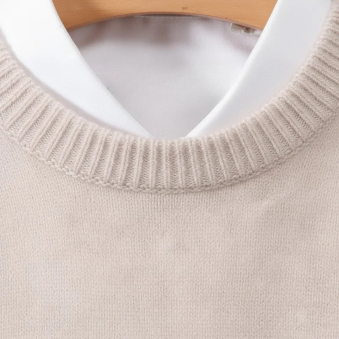 Men’s Cashmere Crew Neck Sweater – Relaxed Fit | Olamil