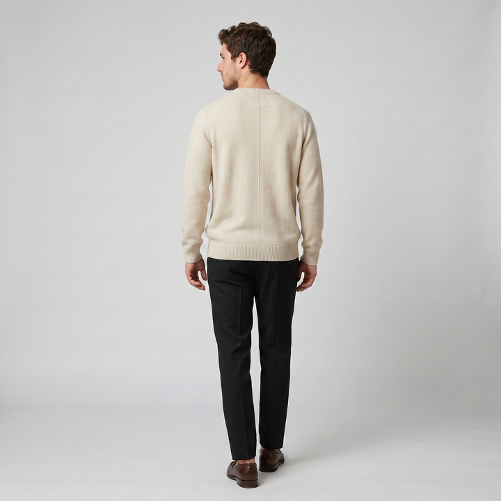 Men’s Cashmere Crew Neck Sweater – Relaxed Fit | Olamil