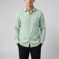 Men's Linen Shirt – Relaxed Long Sleeve