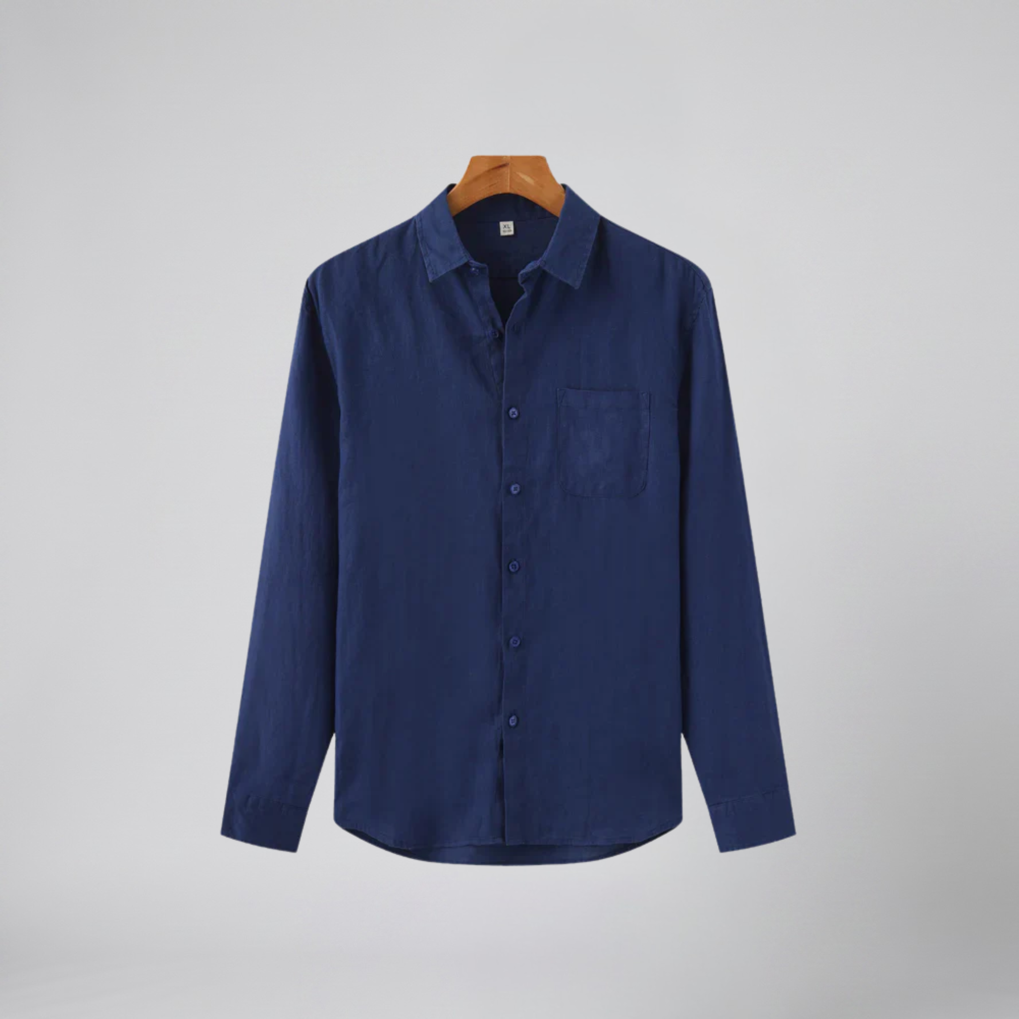 Olamil - Men’s Relaxed Linen Long-Sleeve Shirt