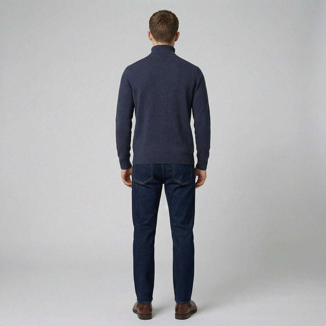Olamil - Men’s Ribbed Merino Roll Neck Jumper