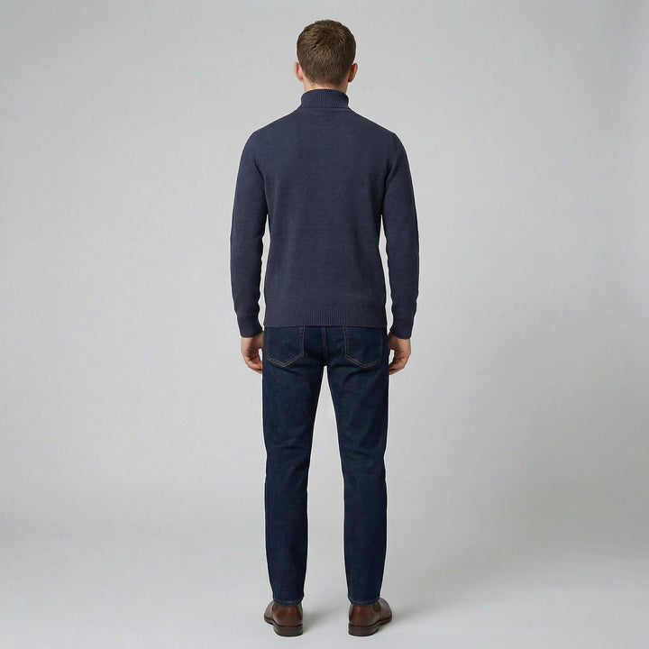 Olamil - Men’s Ribbed Merino Roll Neck Jumper