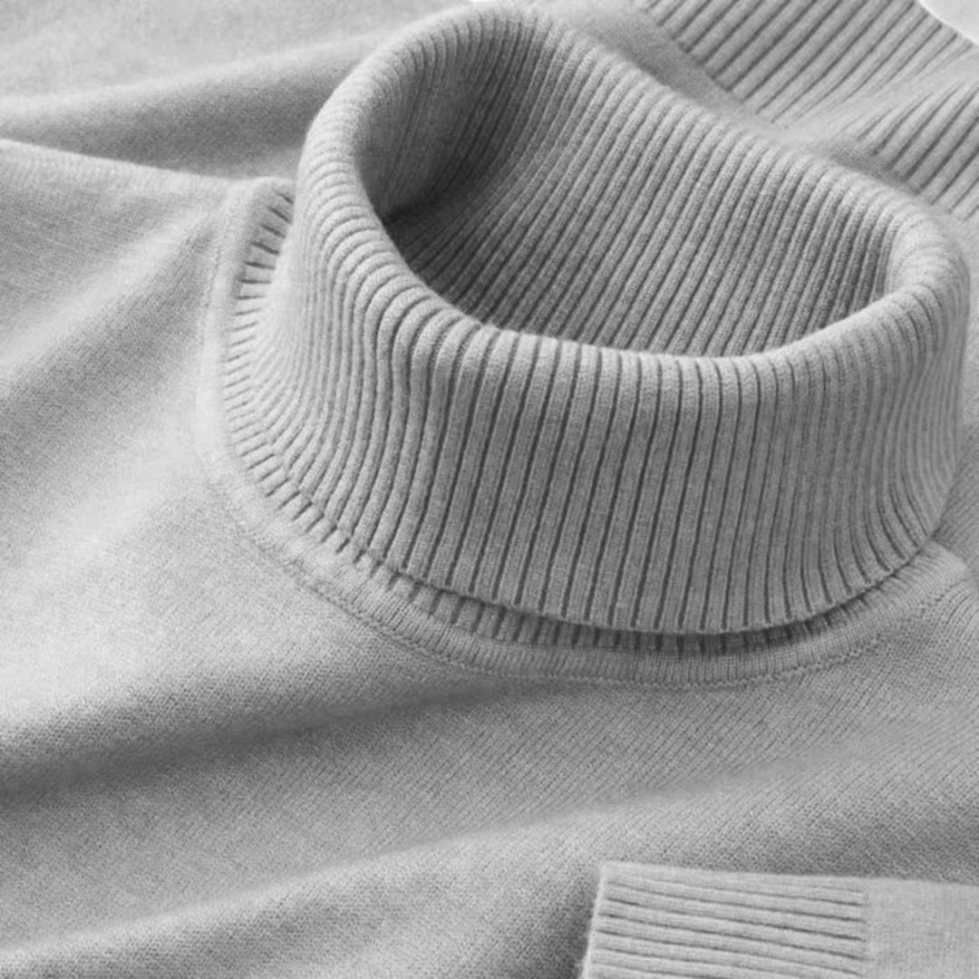 Olamil - Men’s Ribbed Merino Roll Neck Jumper