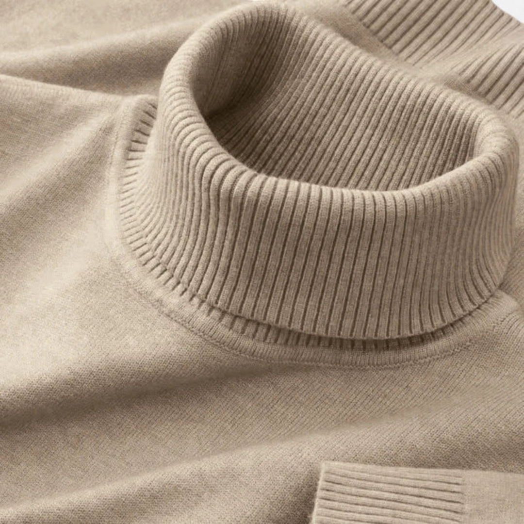 Olamil - Men’s Ribbed Merino Roll Neck Jumper