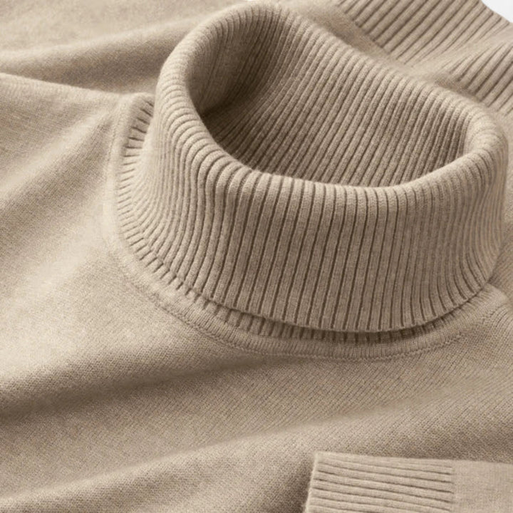 Olamil - Men’s Ribbed Merino Roll Neck Jumper