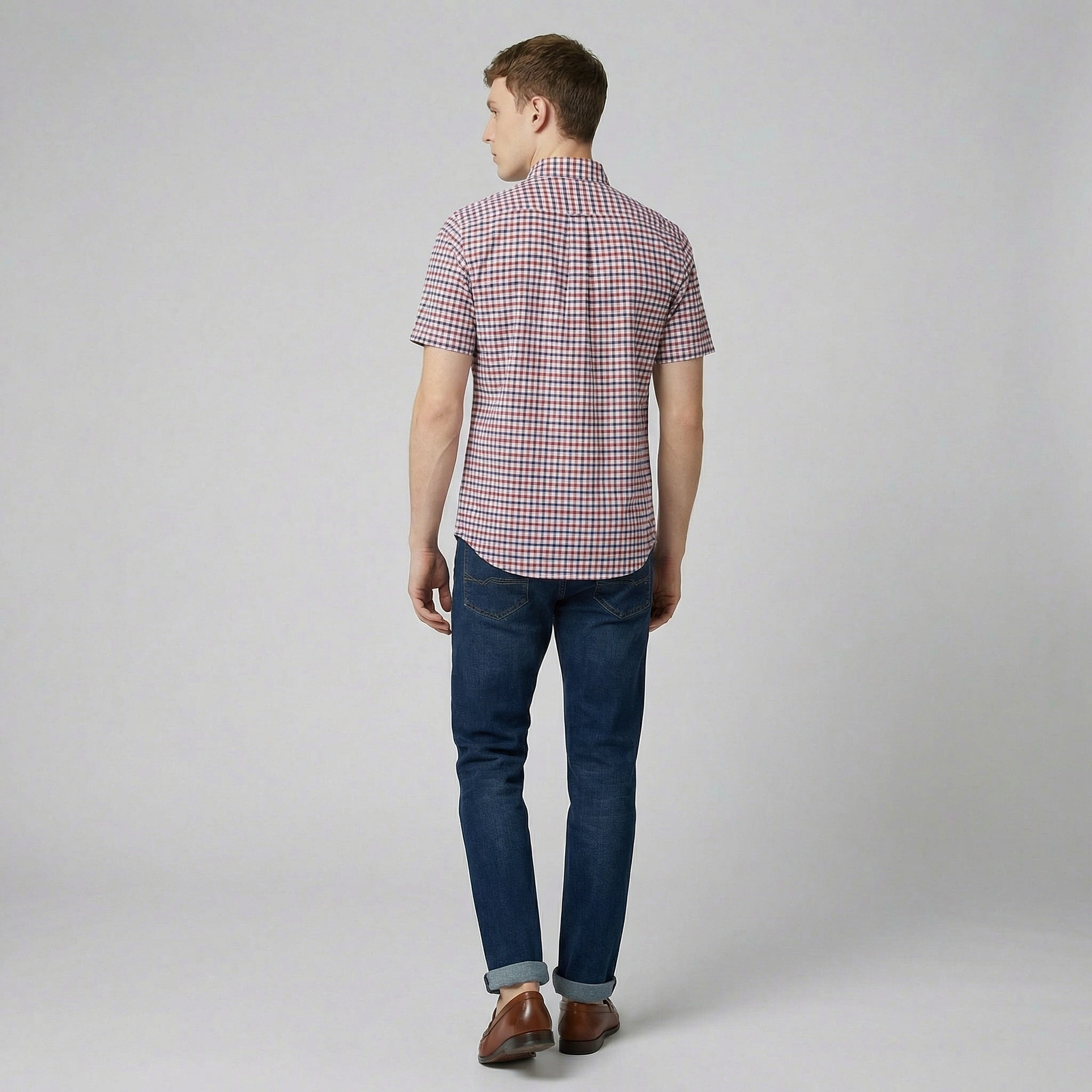Men’s Short Sleeve Check Shirt | Olamil
