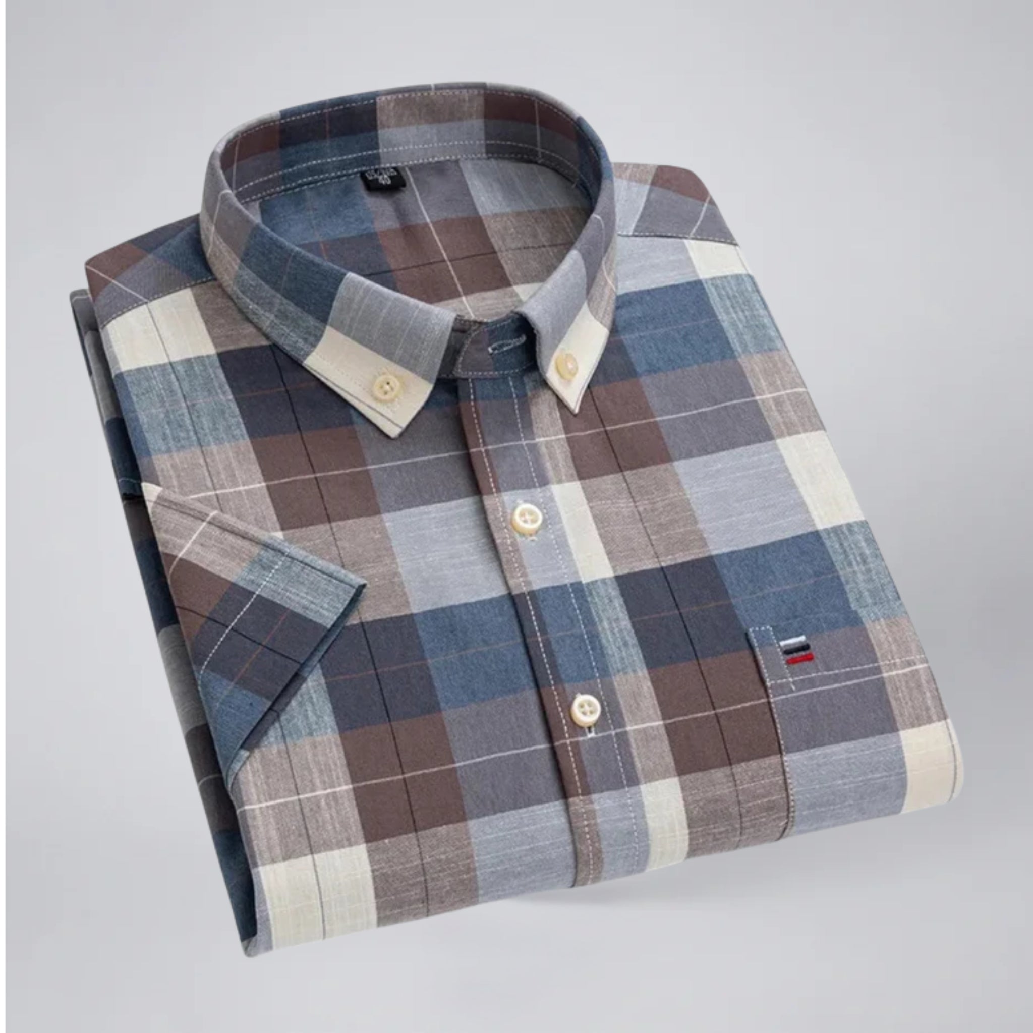 Men’s Short Sleeve Check Shirt | Olamil