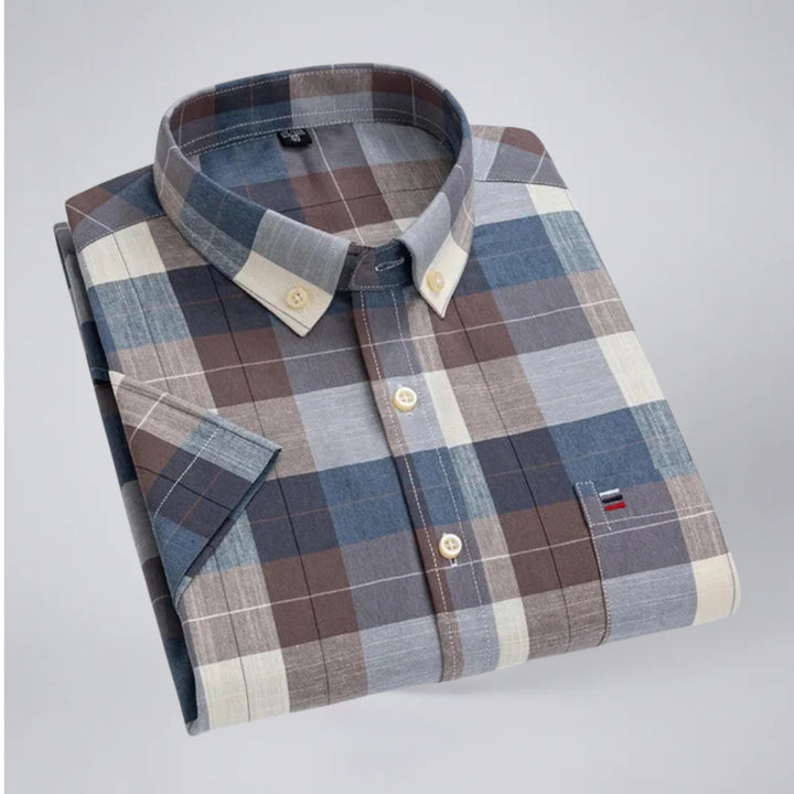 Men’s Short Sleeve Check Shirt | Olamil