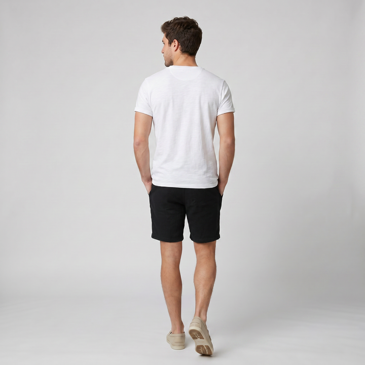 Men’s Short-Sleeve Cotton Henley Shirt | Olamil
