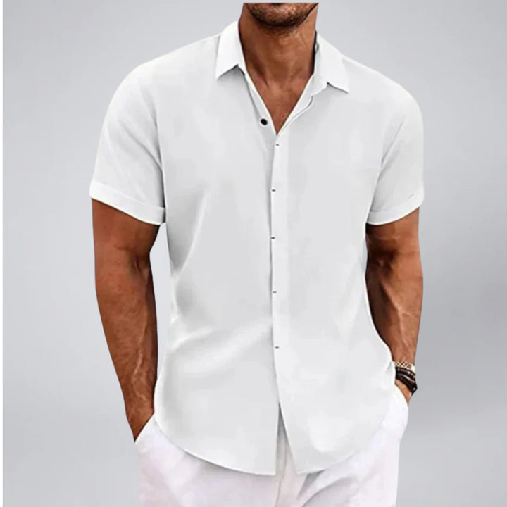 Men's Short Sleeve Linen Shirt | Olamil