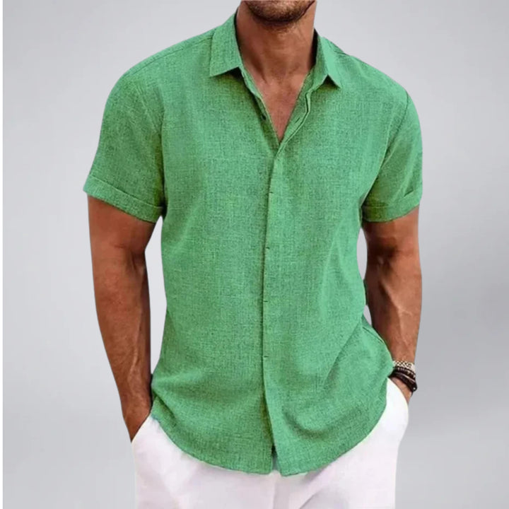 Men's Short Sleeve Linen Shirt | Olamil