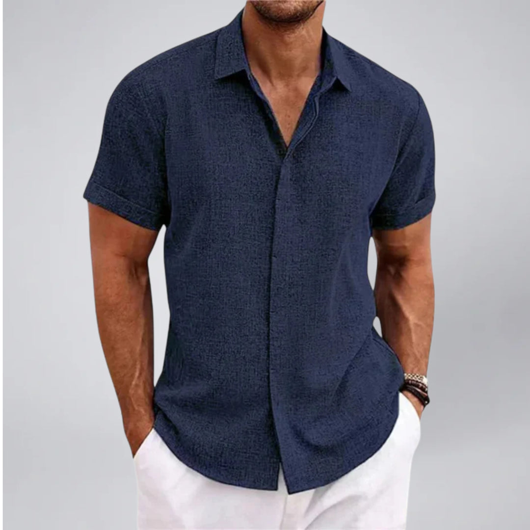 Men's Short Sleeve Linen Shirt | Olamil