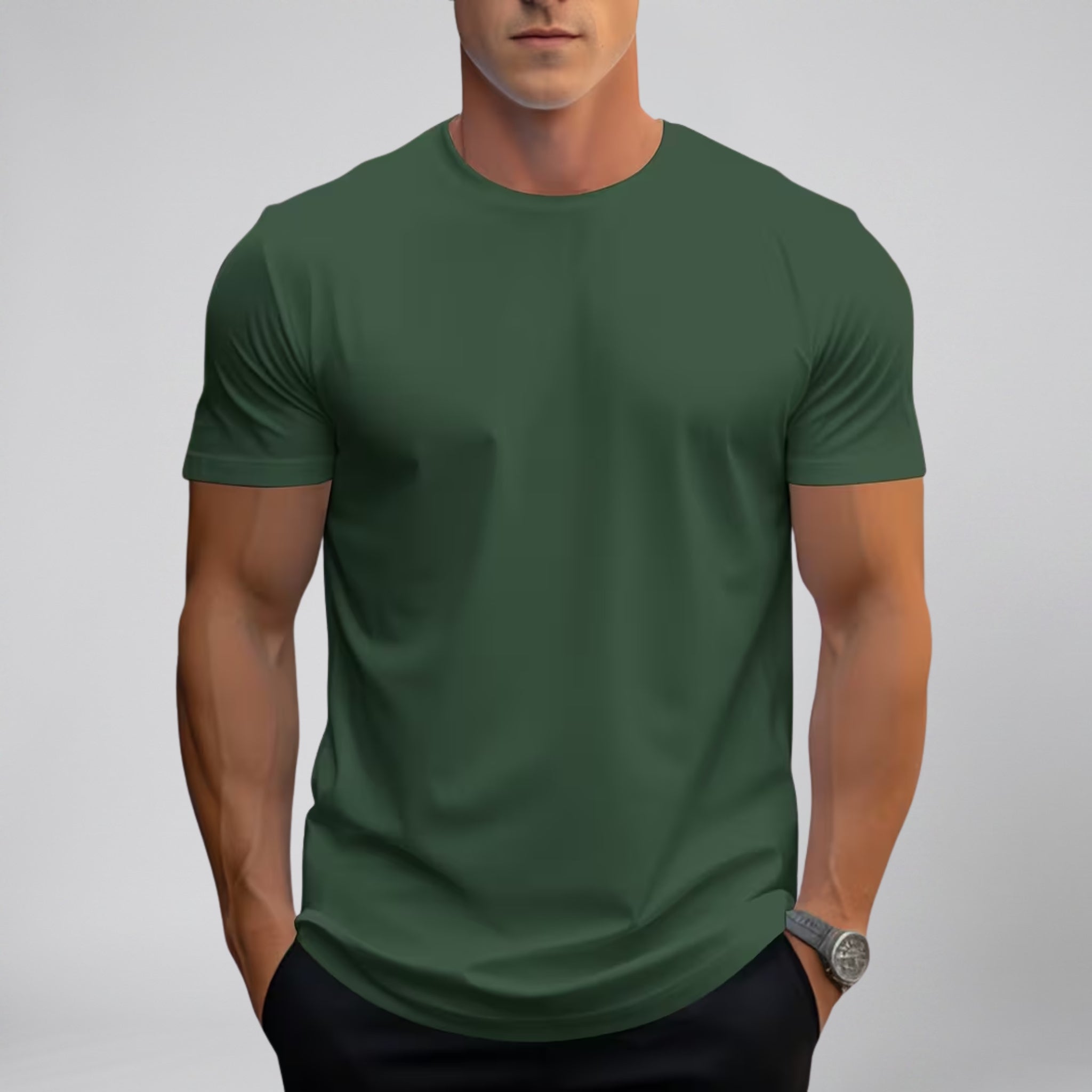 Olamil - Men’s Slim-Fit Crew-Neck T-Shirt