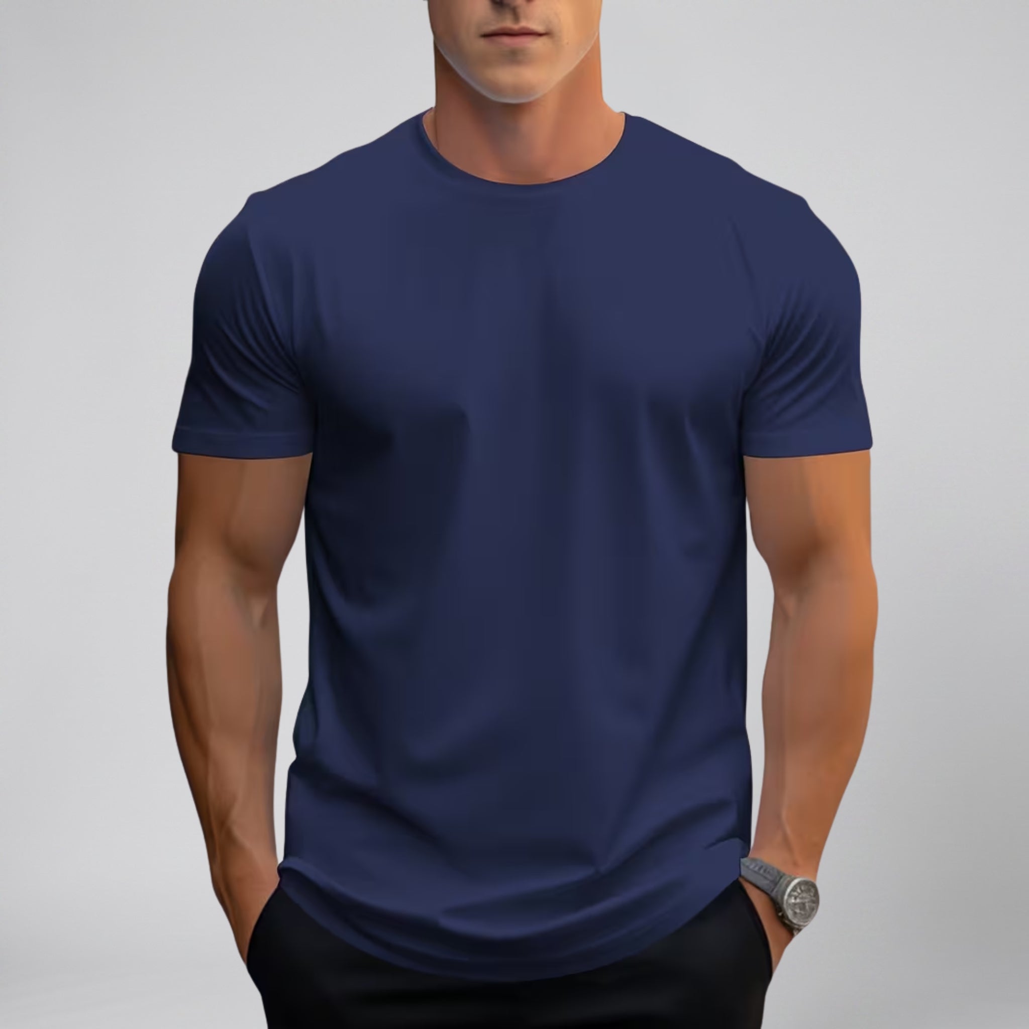 Olamil - Men’s Slim-Fit Crew-Neck T-Shirt