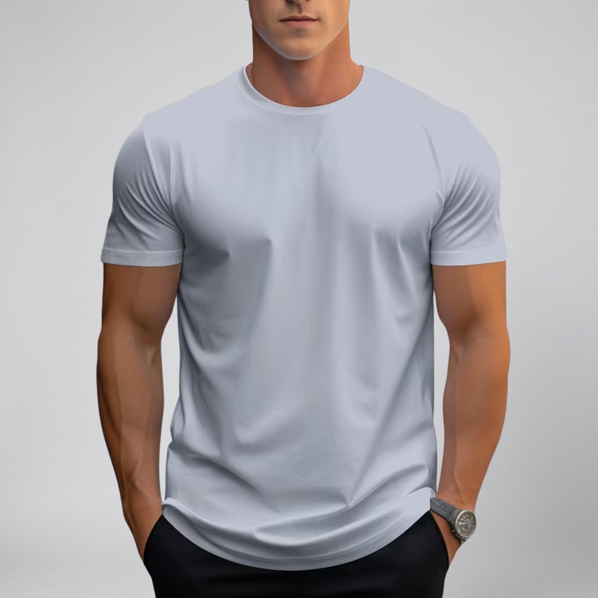 Olamil - Men’s Slim-Fit Crew-Neck T-Shirt