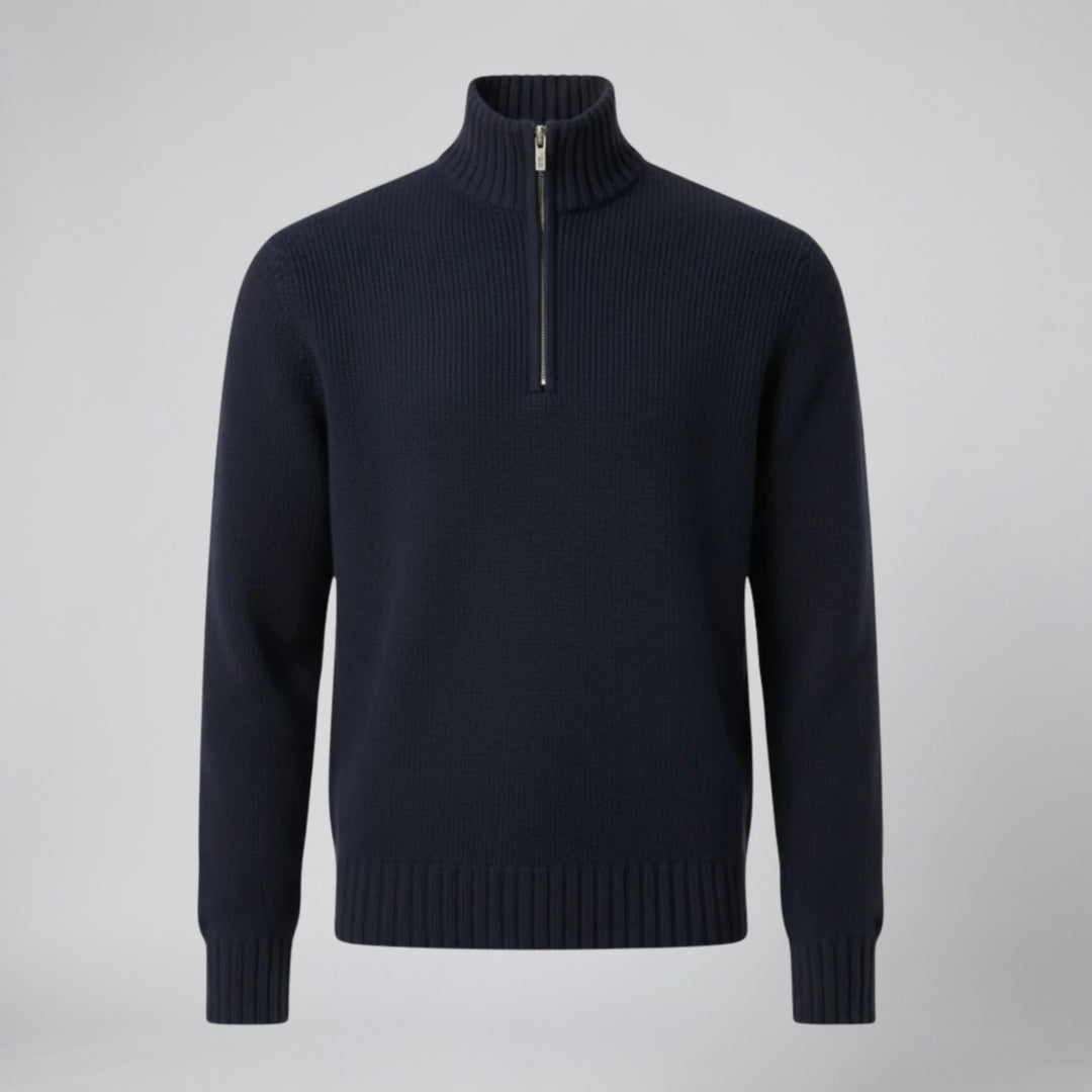 Men’s Slim-Fit Zip-Neck Sweater | Olamil