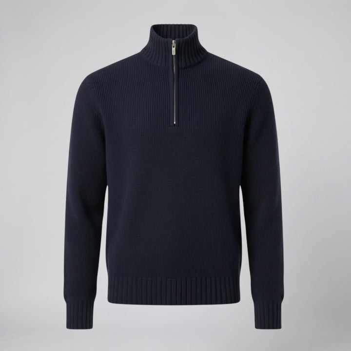 Men’s Slim-Fit Zip-Neck Sweater | Olamil