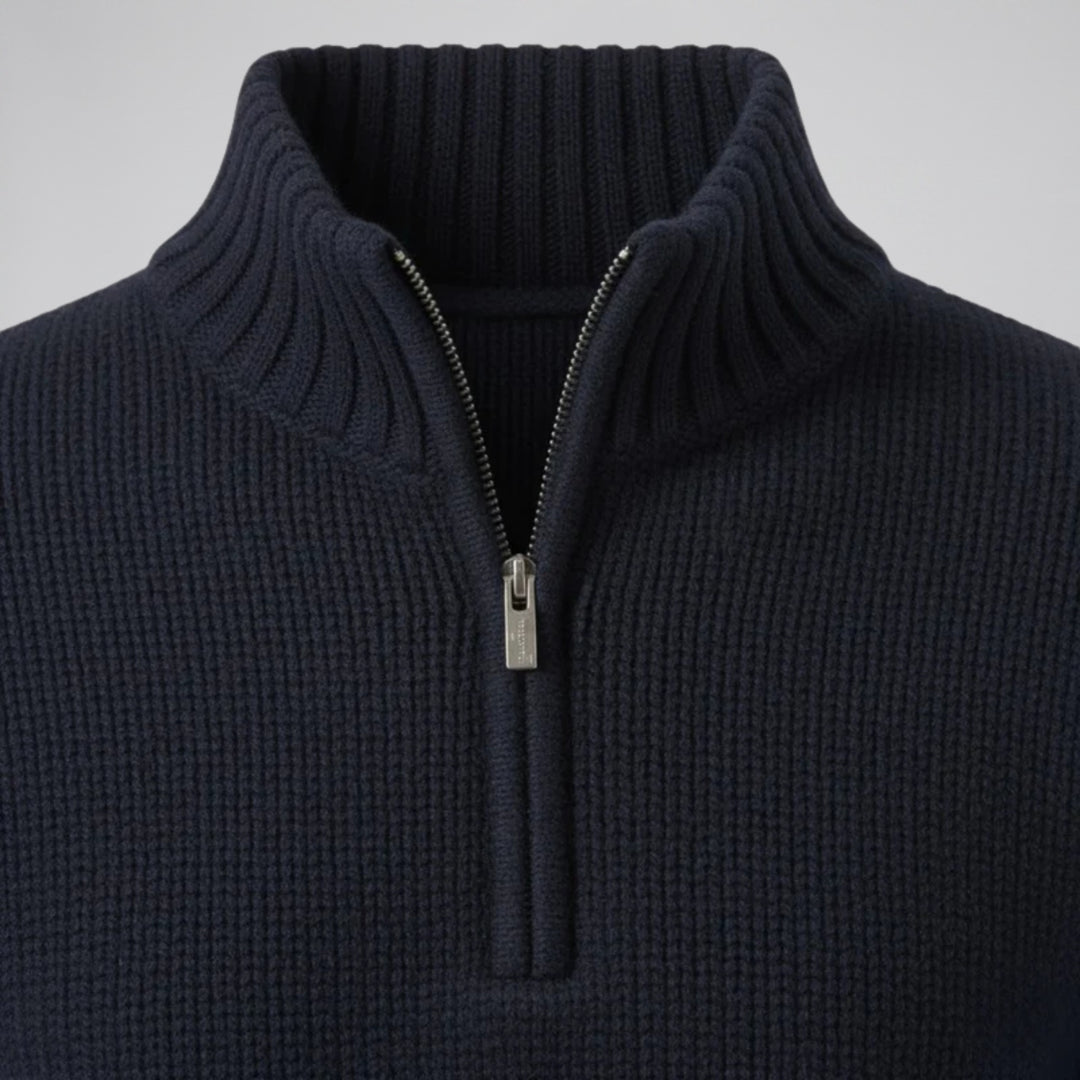 Men’s Slim-Fit Zip-Neck Sweater | Olamil