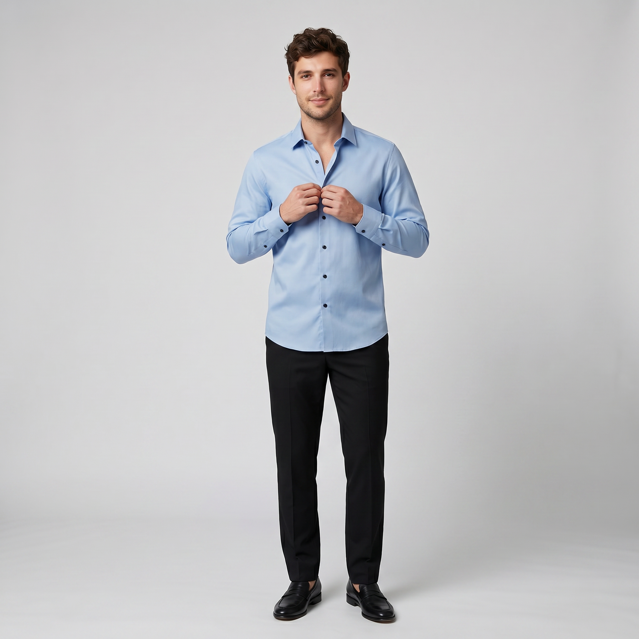Men’s Slim-Fit Long-Sleeve Dress Shirt | Olamil