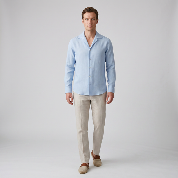 Men's Linen Shirt, Slim Fit