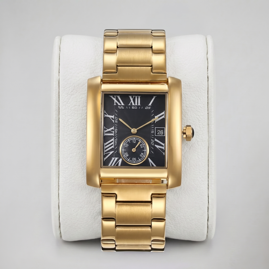 Men’s Stainless Steel Bracelet Tank Watch | Olamil