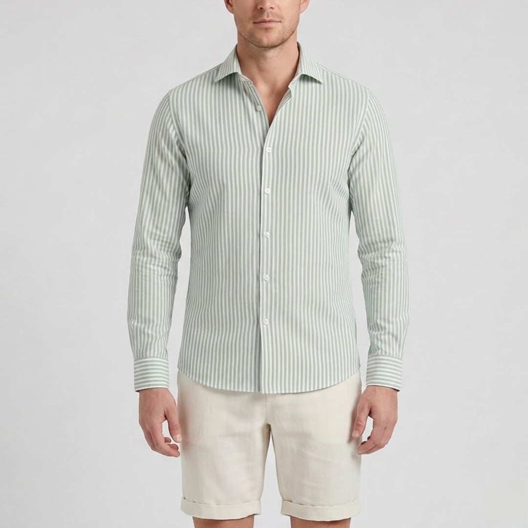 Men’s Striped Linen Resort Shirt | Olamil