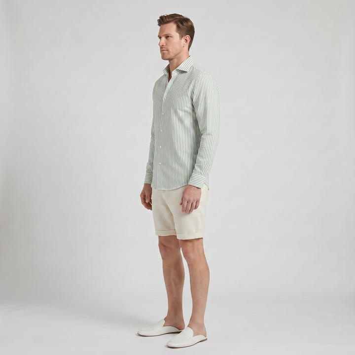 Men’s Striped Linen Resort Shirt | Olamil