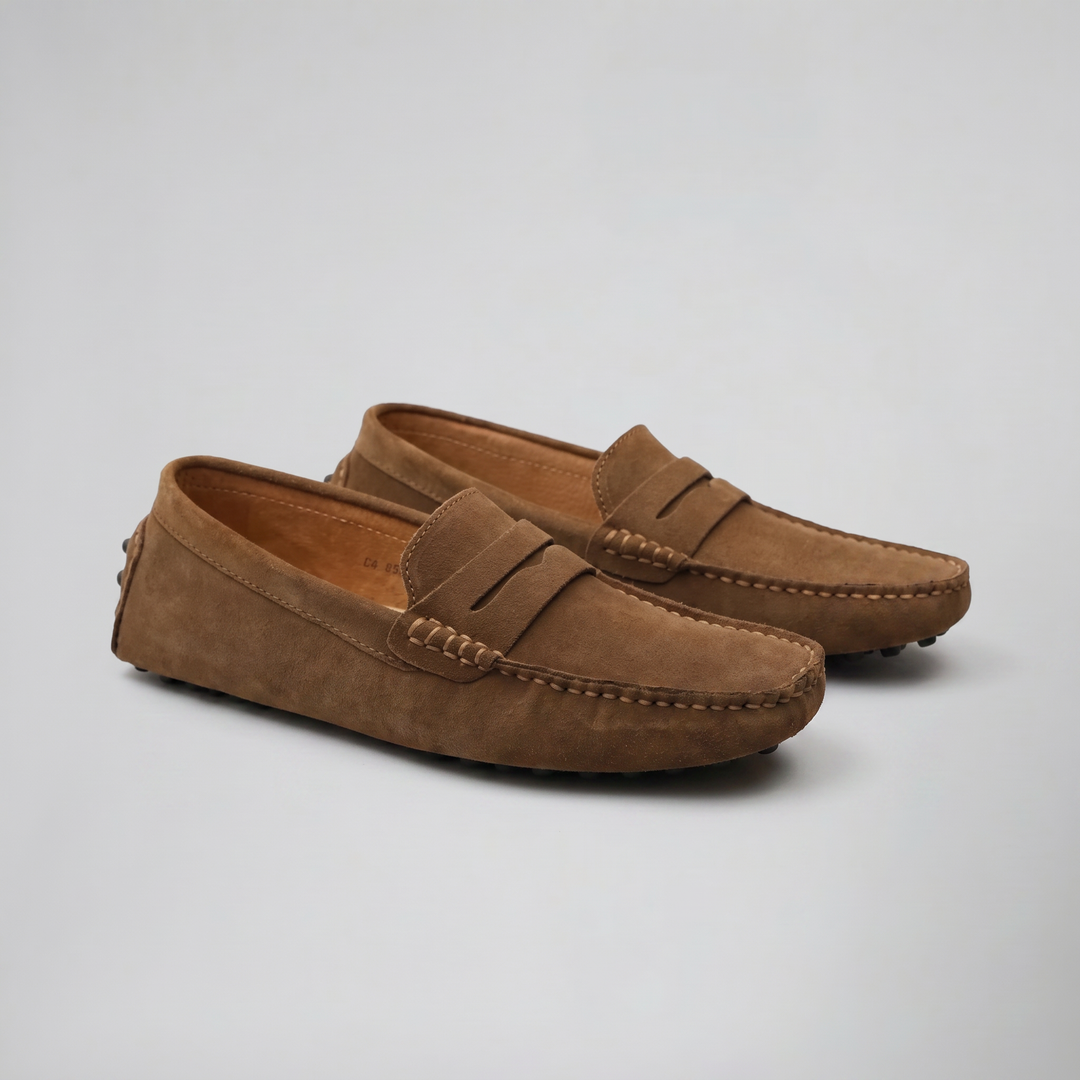 Men’s Suede Driver Loafers – Slip On | Olamil