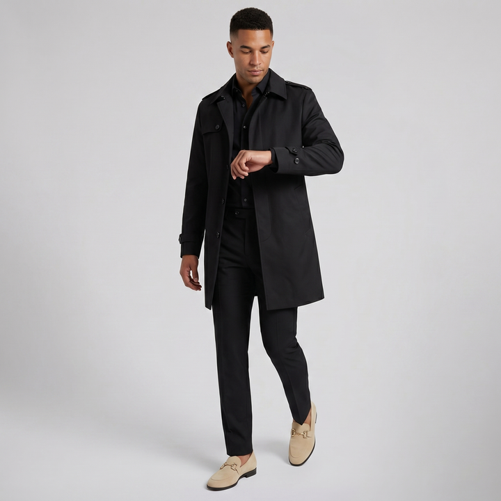 Men’s Suede Gold Detail Loafers | Olamil