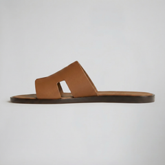 Men's Slide Sandals – Tan Cut-Out