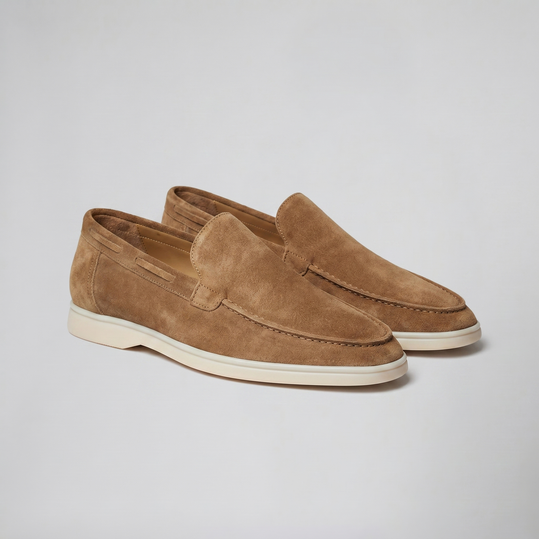 Men’s Tan Suede Slip-On Loafers | Olamil