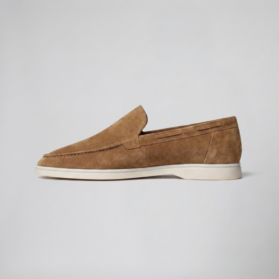 Men’s Tan Suede Slip-On Loafers | Olamil