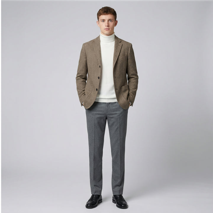 Men's Three-Button Closure Wool Blazer | Olamil