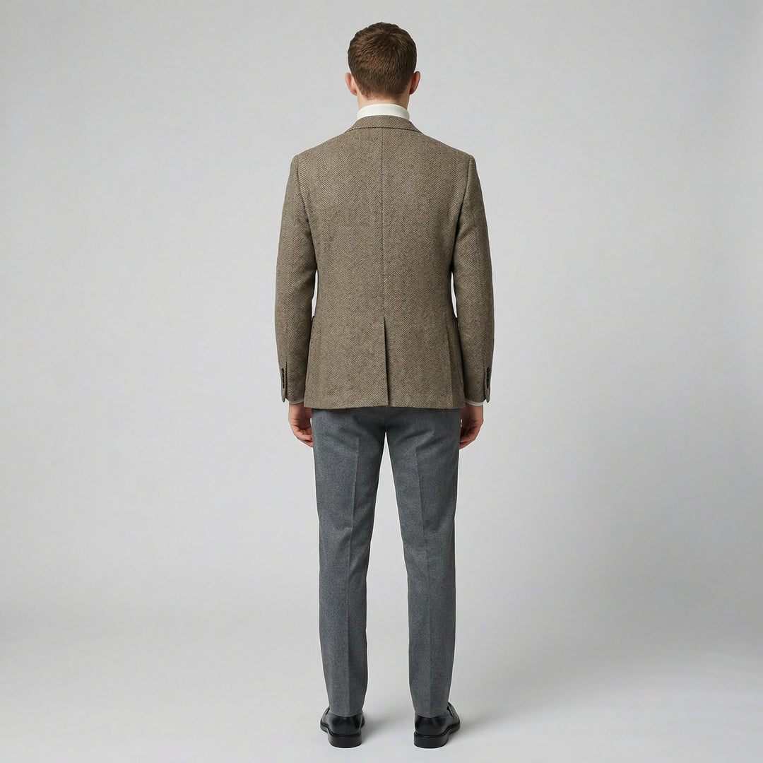 Men's Three-Button Closure Wool Blazer | Olamil