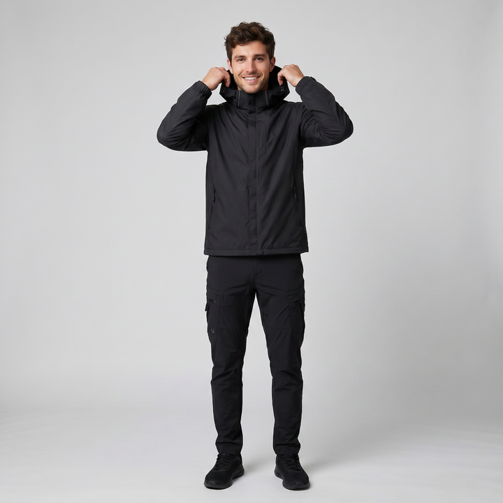 Men’s Waterproof Windbreaker Hooded Jacket | Olamil